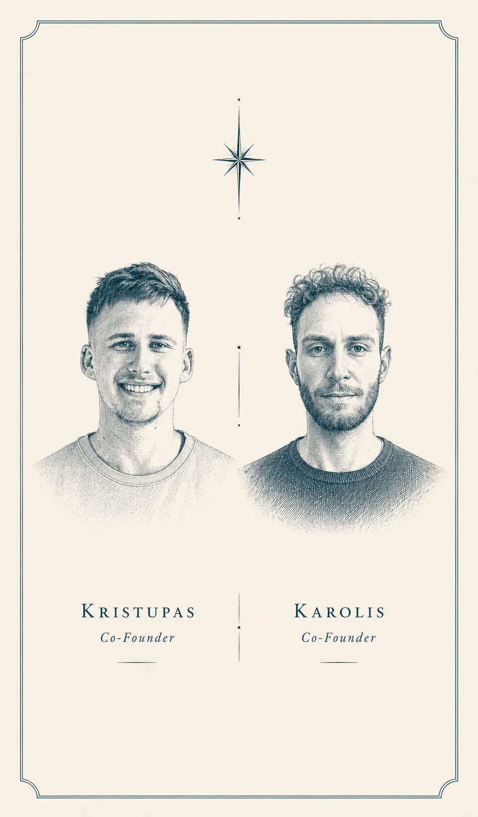 Kristupas and Karolis, co-founders of Astroly